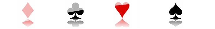 Trèfle, coeur, pique, carreau