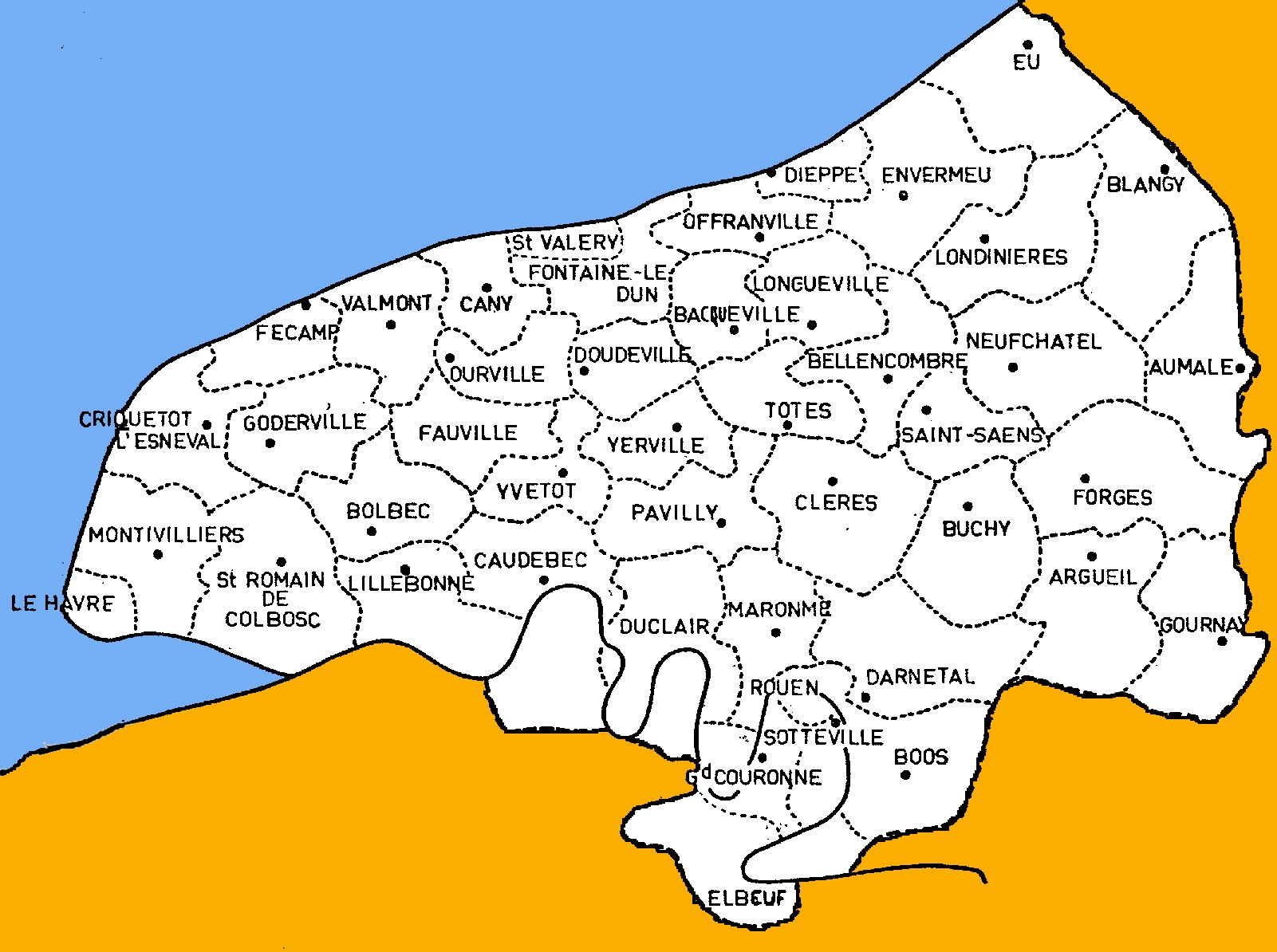 Carte de la Seine-Maritime