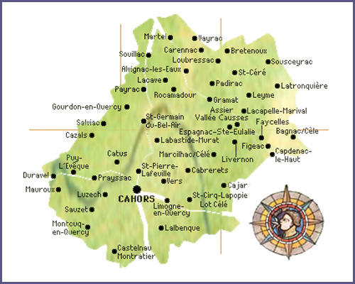 Carte du Lot Carte du Lot