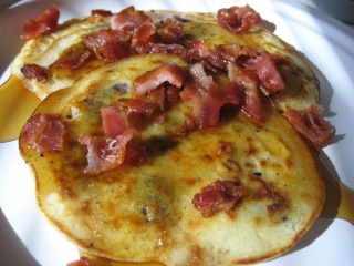 De délicieux pancakes au bacon&nbsp;! 