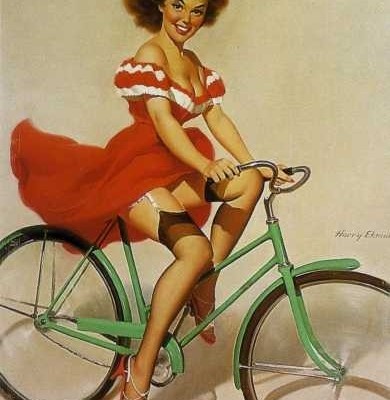 Une «&nbsp;poulette&nbsp;» sur un vélo