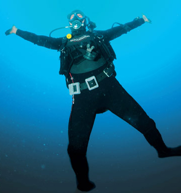 Un des effets de la narcose à l'azote. 