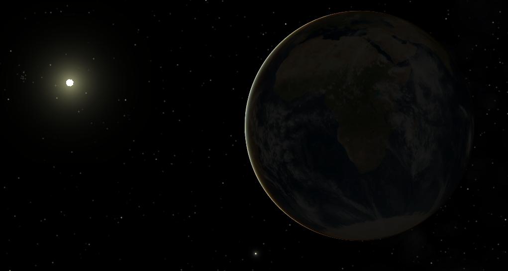 La Terre et le Soleil. 