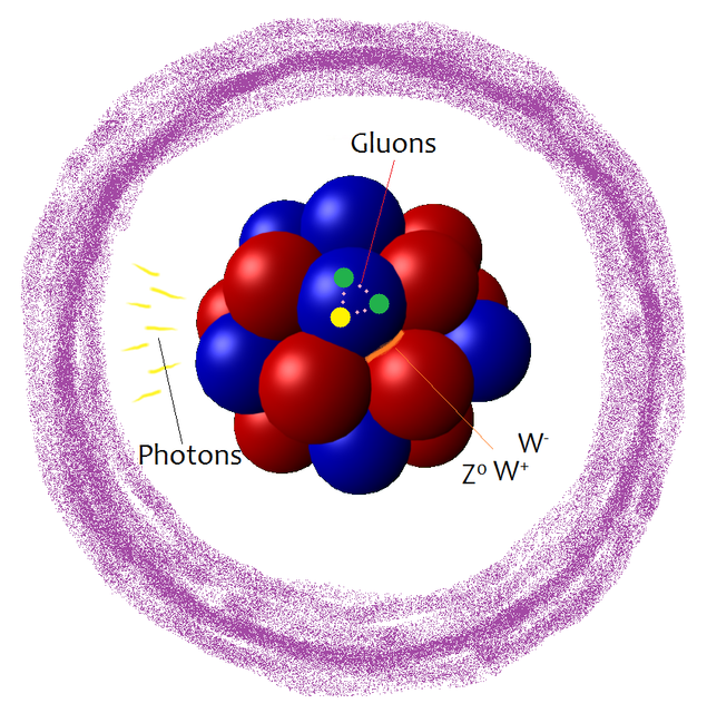 Schéma (qui a dit «&nbsp;moche&nbsp;»&nbsp;?) pas à l'échelle, mais qui a le mérite d'exposer les lieux de travail de ces bosons. 