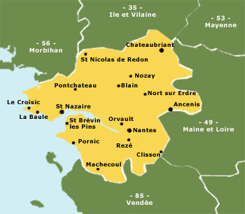 Carte de la Loire-Atlantique