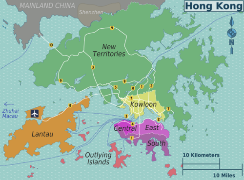 Carte de Hong Kong