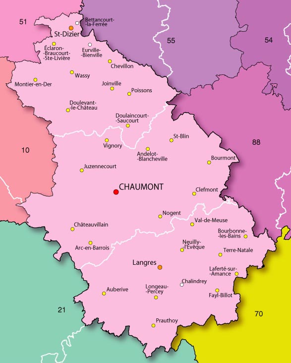 Carte de la Haute-Marne