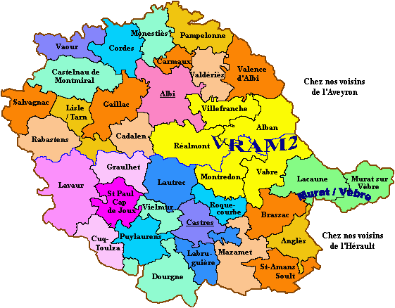 Carte du Tarn Carte du Tarn