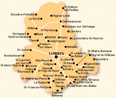 Carte de la Haute-Vienne