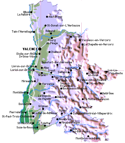 Carte de la Drôme