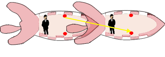 Ce que voit Dupont&nbsp;: un rayon de lumière diagonal